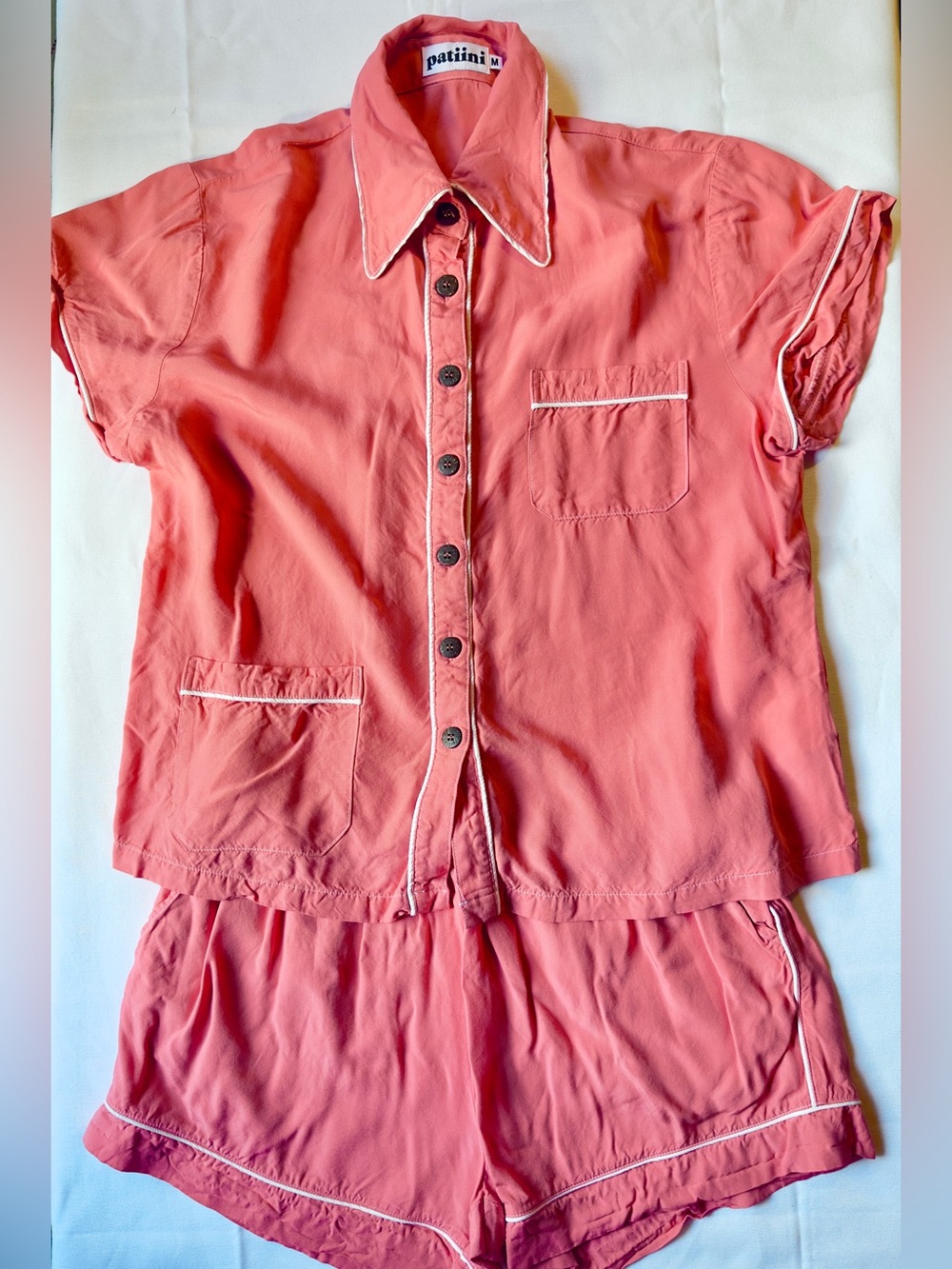 Patiini Coral 2 Piece Short Sleeve Bamboo Pajama Set